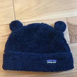 Patagonia Dark Blue Fleece Hat with Ears